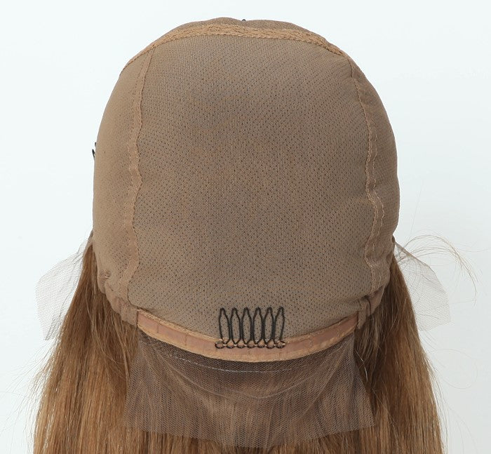 Voorraad Full Lace Lijmloze Braziliaanse Natuurlijke Kleur Natuurlijke Rechte Menselijk Haar Pruik 28 "180% Dichtheid