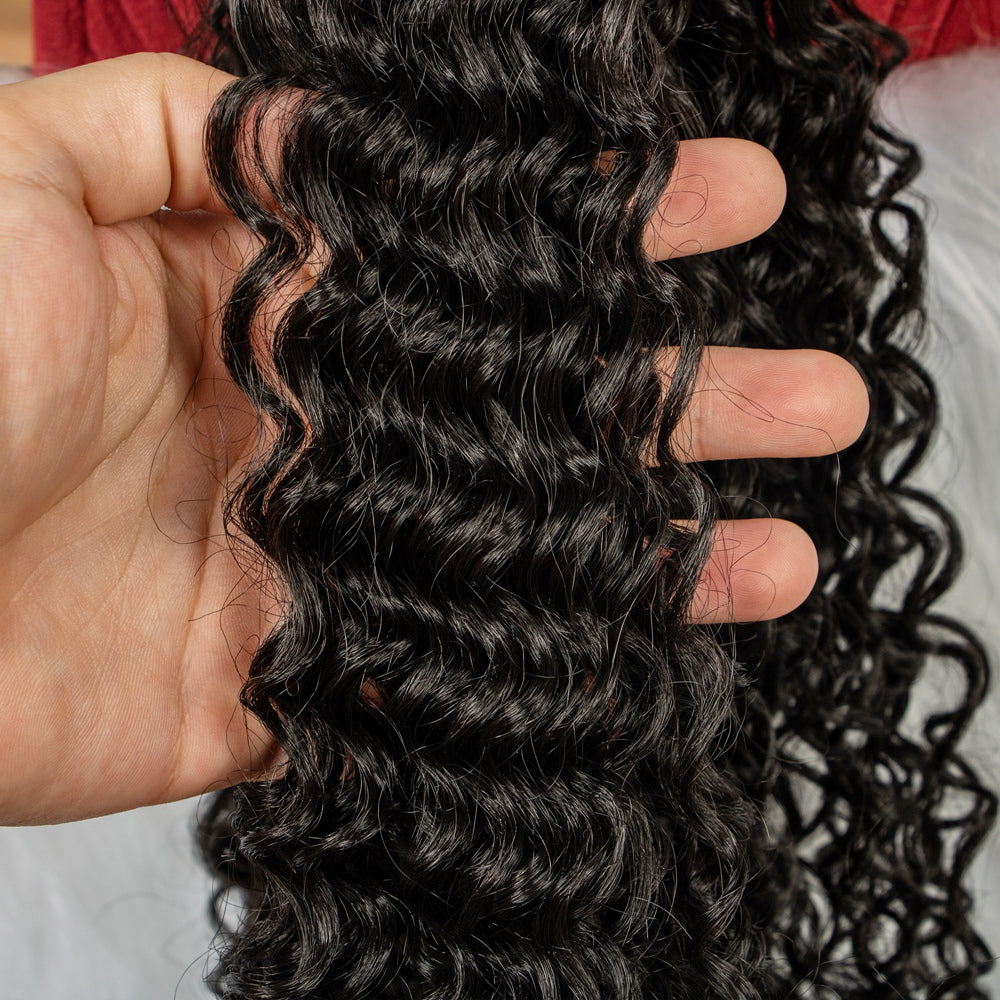 Voorraad 13 x 6 Lace Front Braziliaans #60 Recht/Golvend Menselijk Haar Pruiken 24" 180% Dichtheid