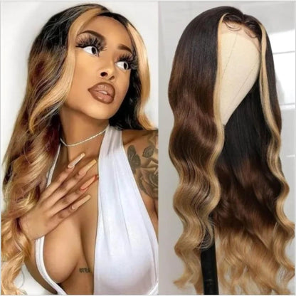 Custom Lace Front Malaysian 2T Ombre Loose Wave Human Hair Closure Wigs