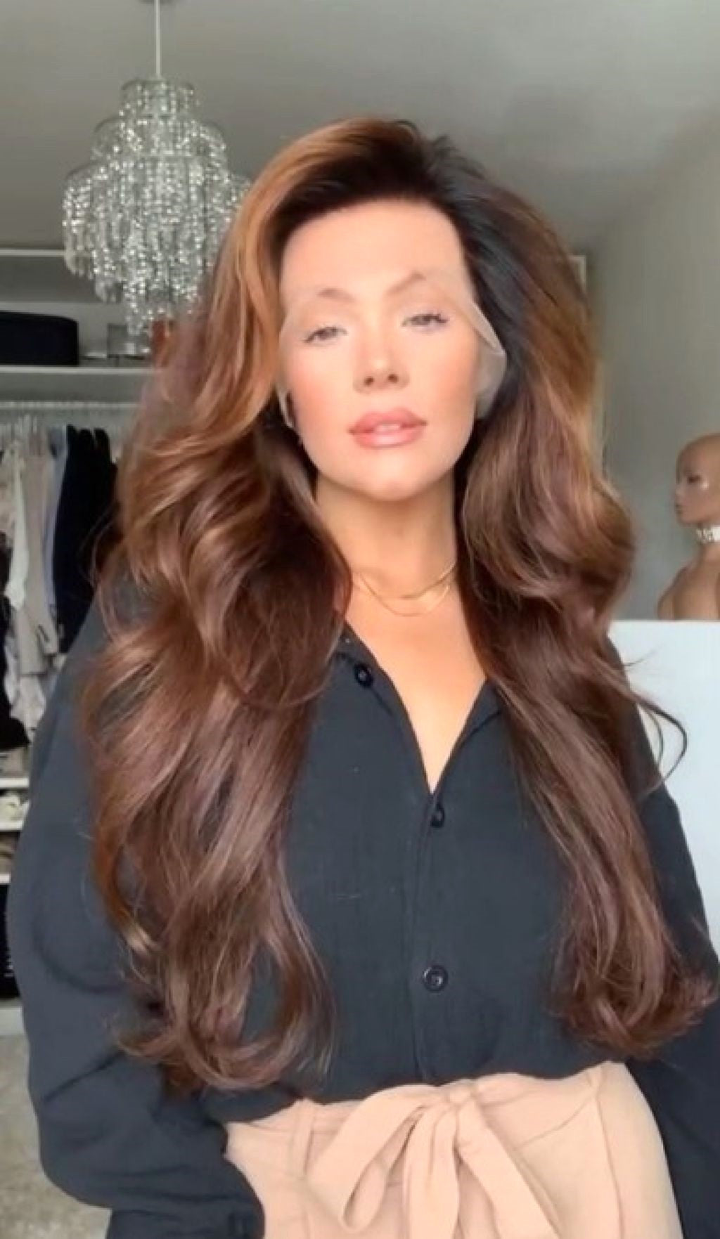 Stock Lace Front Brazilian Brown Ombre with HL Body Wave Human Hair Wigs