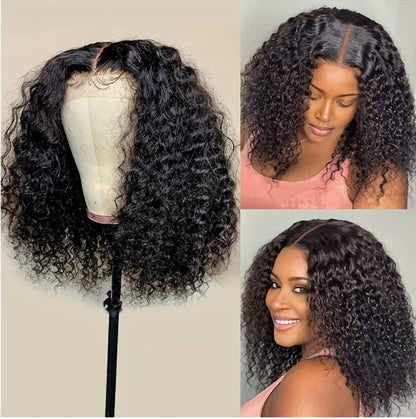 Stock Lace Closure Brazilian Black Bob Human Hair Wig Bundle