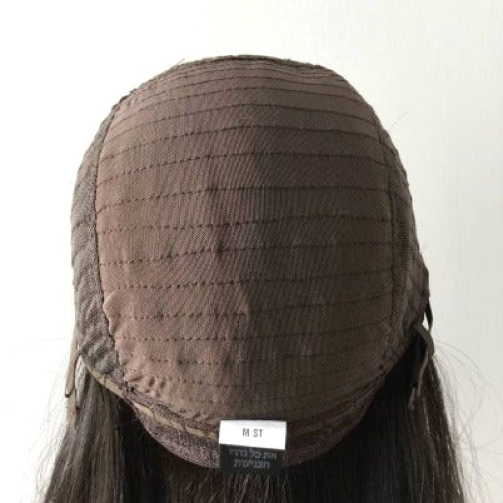 Stock Lace Top European Dark Brown with HL Straight Layer Jewish Wigs