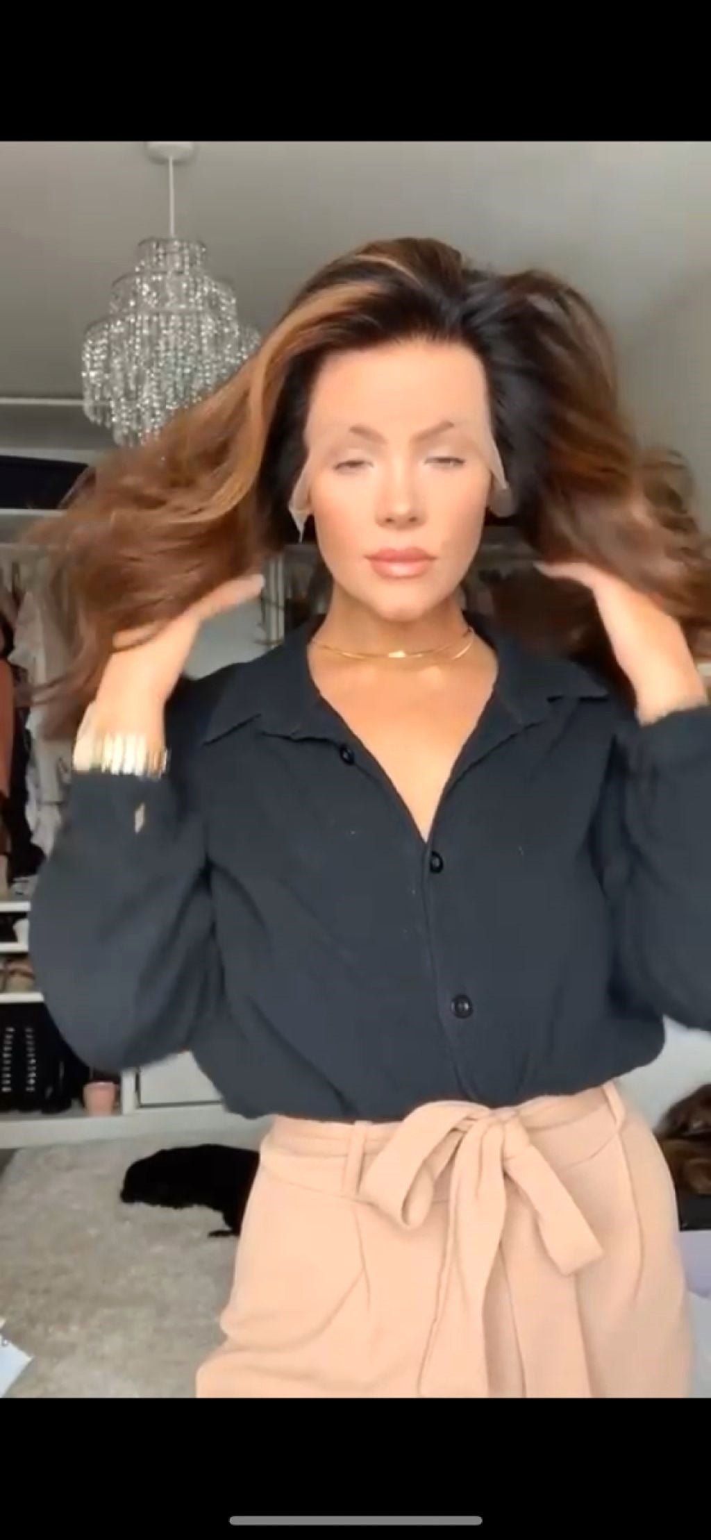 Stock Lace Front Brazilian Brown Ombre with HL Body Wave Human Hair Wigs