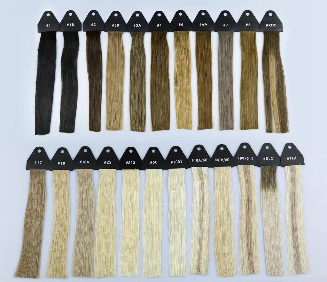 Custom European Medium Ash Blonde Invisible Skin Wefts Human Hair Extensions with PU