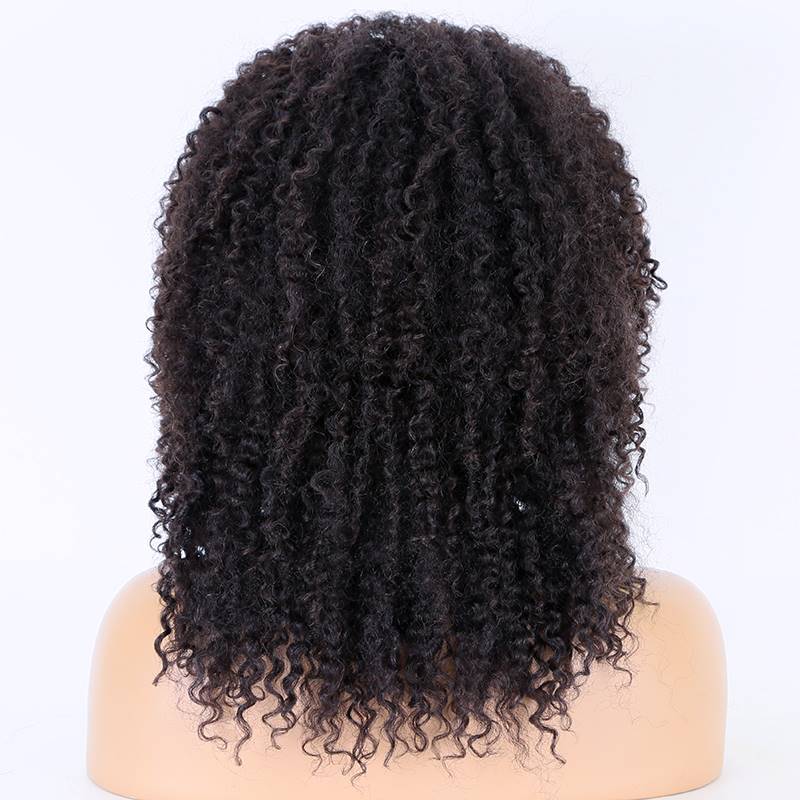 Stock Glueless Brazilian Afro Kinky Curl Headband Human Hair Wigs