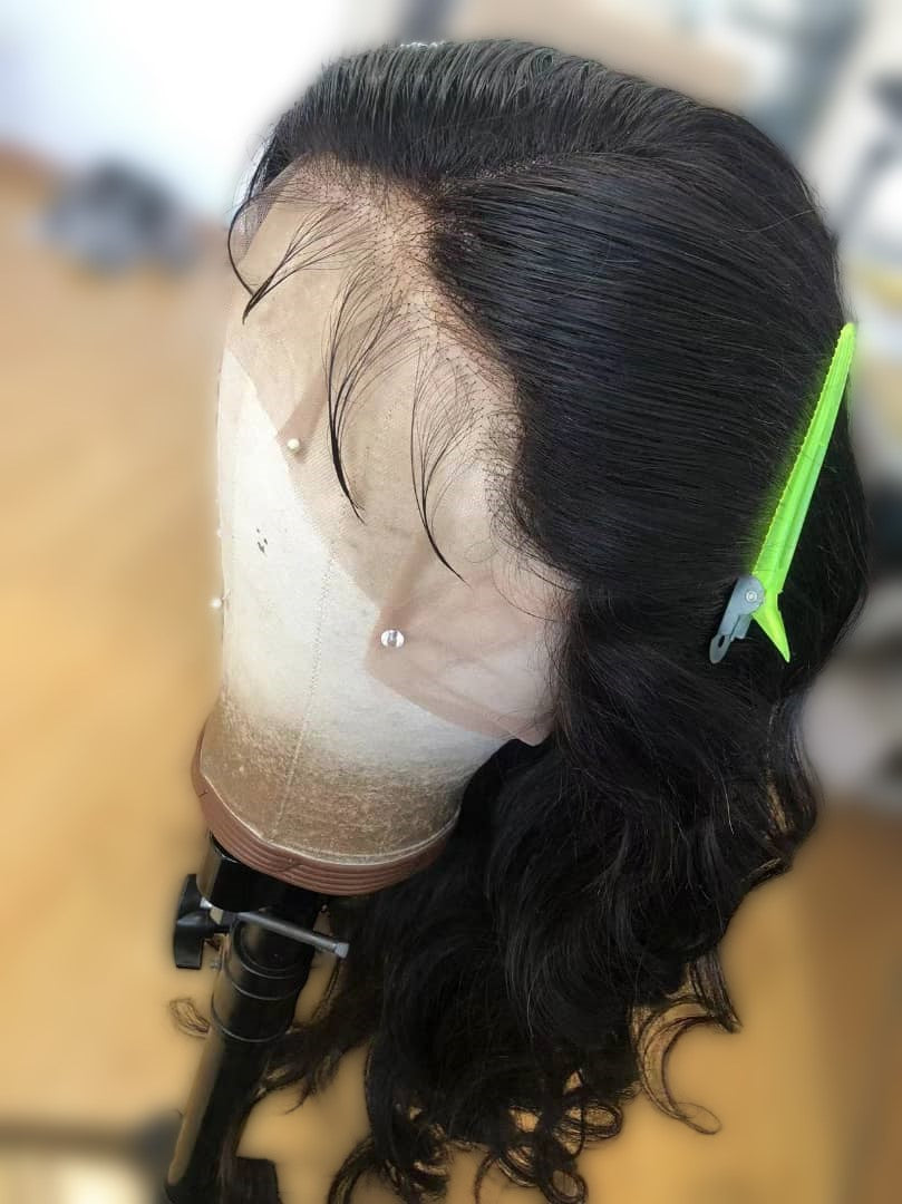 Custom Full Lace Brazilian Natural Color Loose Wave Human Hair Wigs