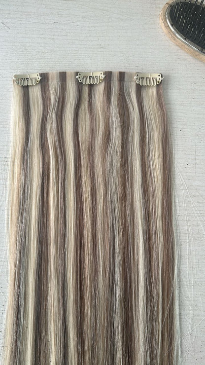 Custom European Double Drawn Seamless Clip-In Human Hair Wefts 200 grams