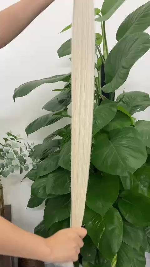 Stock Brazilian Platinum Blonde Thick Straight Human Hair Wefts