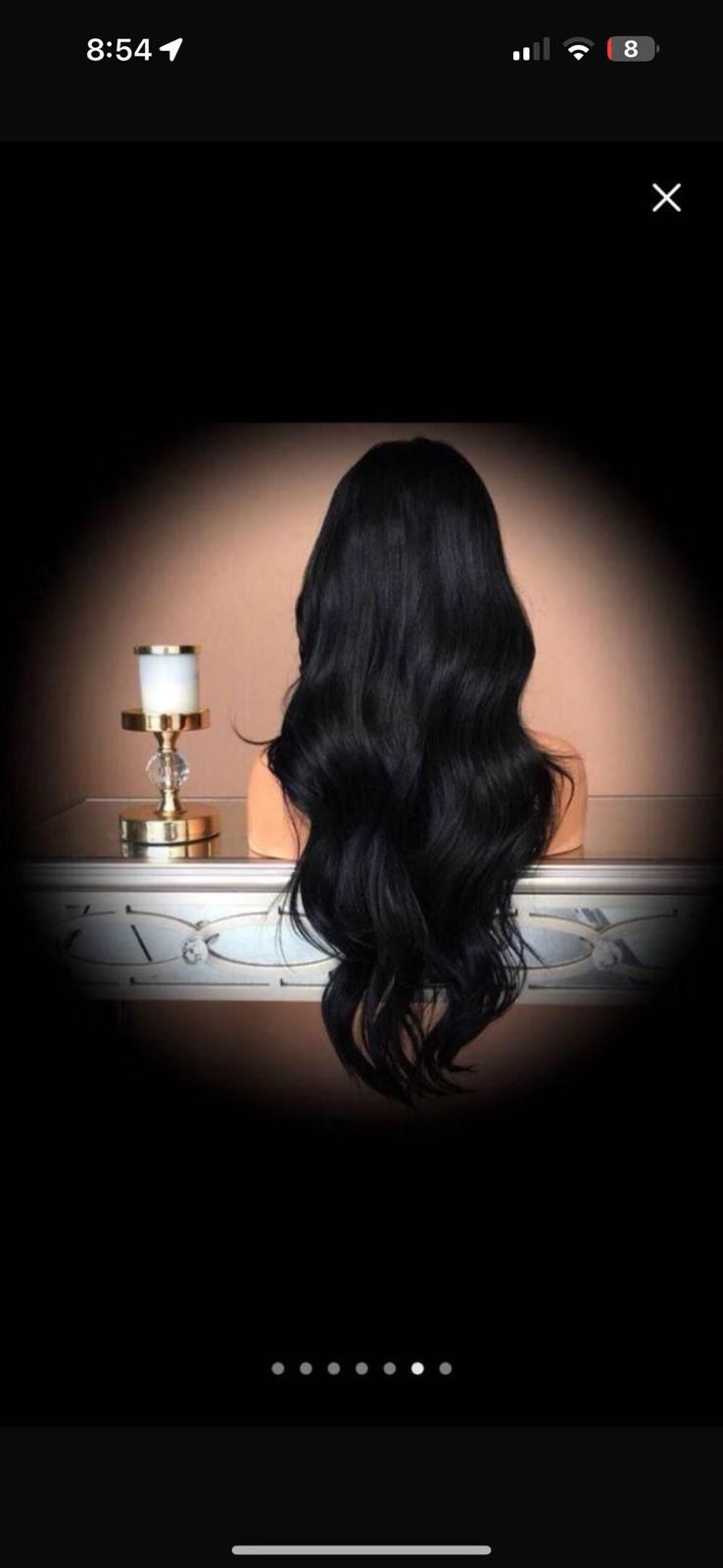 Custom Glueless Mongolian Natural Brown Loose Wave Human Hair Wig 24 inches