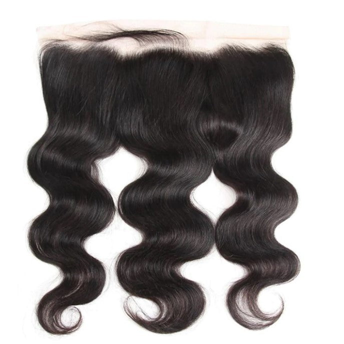 Lager 13x6 HD blonder Frontal Virgin Natural Black Body Wave Menneskehår Frontaler 10"-20" 130 % tetthet