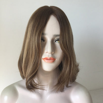 Custom Full Lace Russian Brown HL Straight Double Drawn Human Hair Silk Top Wig