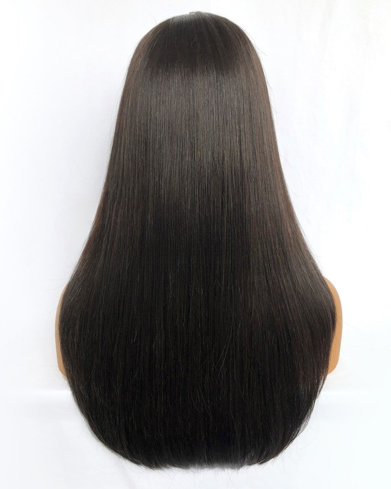 Lace Front Brazilian Black Straight Human Hair Wigs