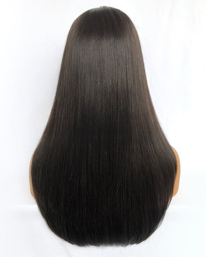 Lace Front Brazilian Black Straight Human Hair Wigs