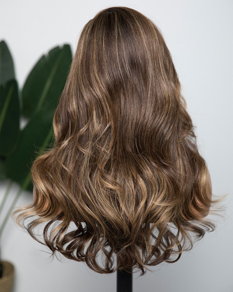 Custom 13 x 6 Dentelle Frontale Brésilienne Naturel Noir 15mm Curl Perruque de Cheveux Humains 18" 150% Densité