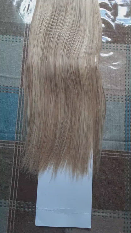 Stock Pre-Tip European #12/16/24 blended Piano Double Drawn Straight Human Hair (100g/1g/strand) U-Tip Extensions 18"