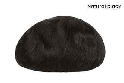 Men's Natural Color Frontal Hairpiece with Super Thin Skin Base