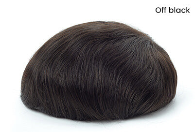 Men's Natural Color Frontal Hairpiece with Super Thin Skin Base