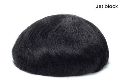 Men's Natural Color Frontal Hairpiece with Super Thin Skin Base