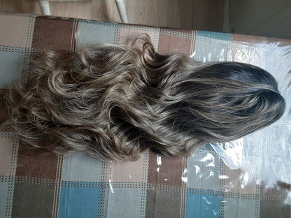 Stock 13 x 6 encaje frente brasileño #60 recto/ondulado cabello humano pelucas 24 "180% densidad