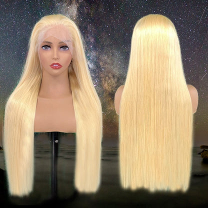 Stock HD Lace Front Brazilian Lightest Blonde Human Hair Wigs