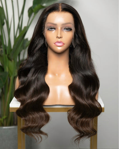 Lace Front Brazilian Ombre Wavy Human Hair Wig