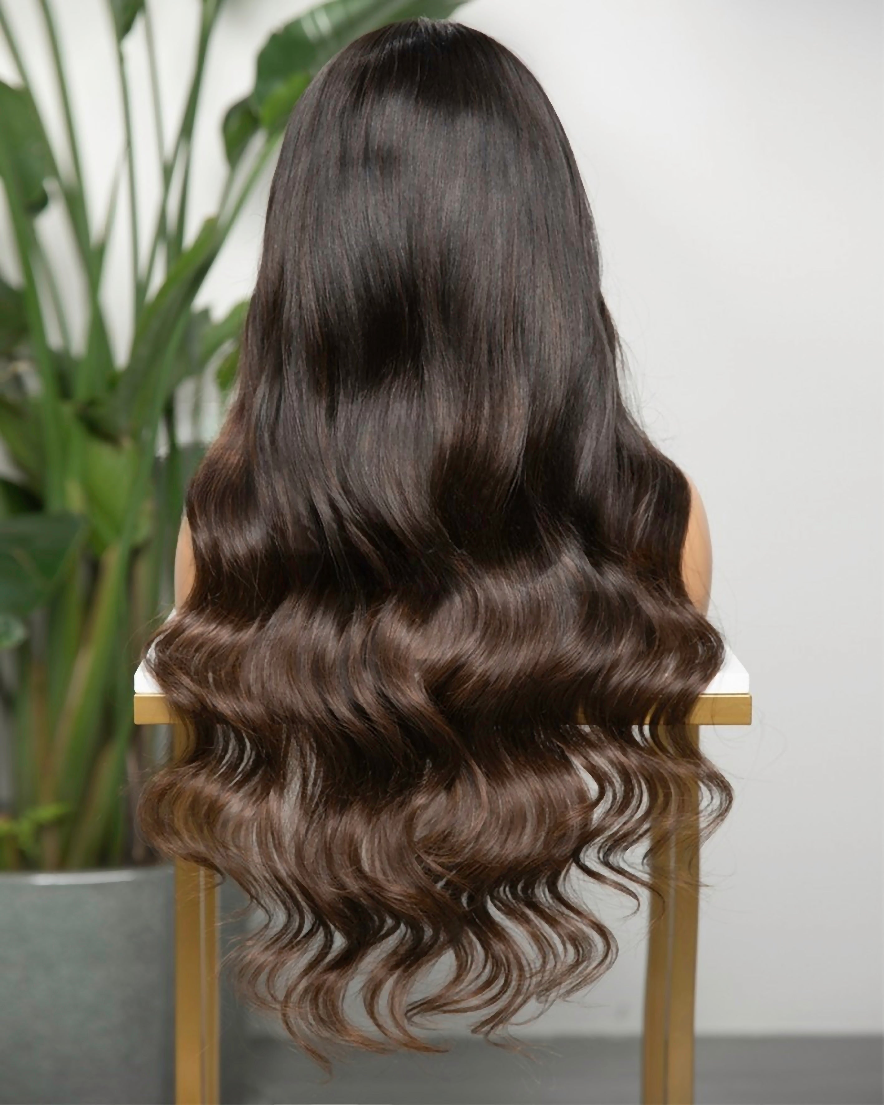 13 x 6 Lace Frontal Brasilianisches Braun / 613 Ombre mit 613 Blonden Gesichtszügen, gewelltes Echthaar, 30,5 cm, 150 % Dichte