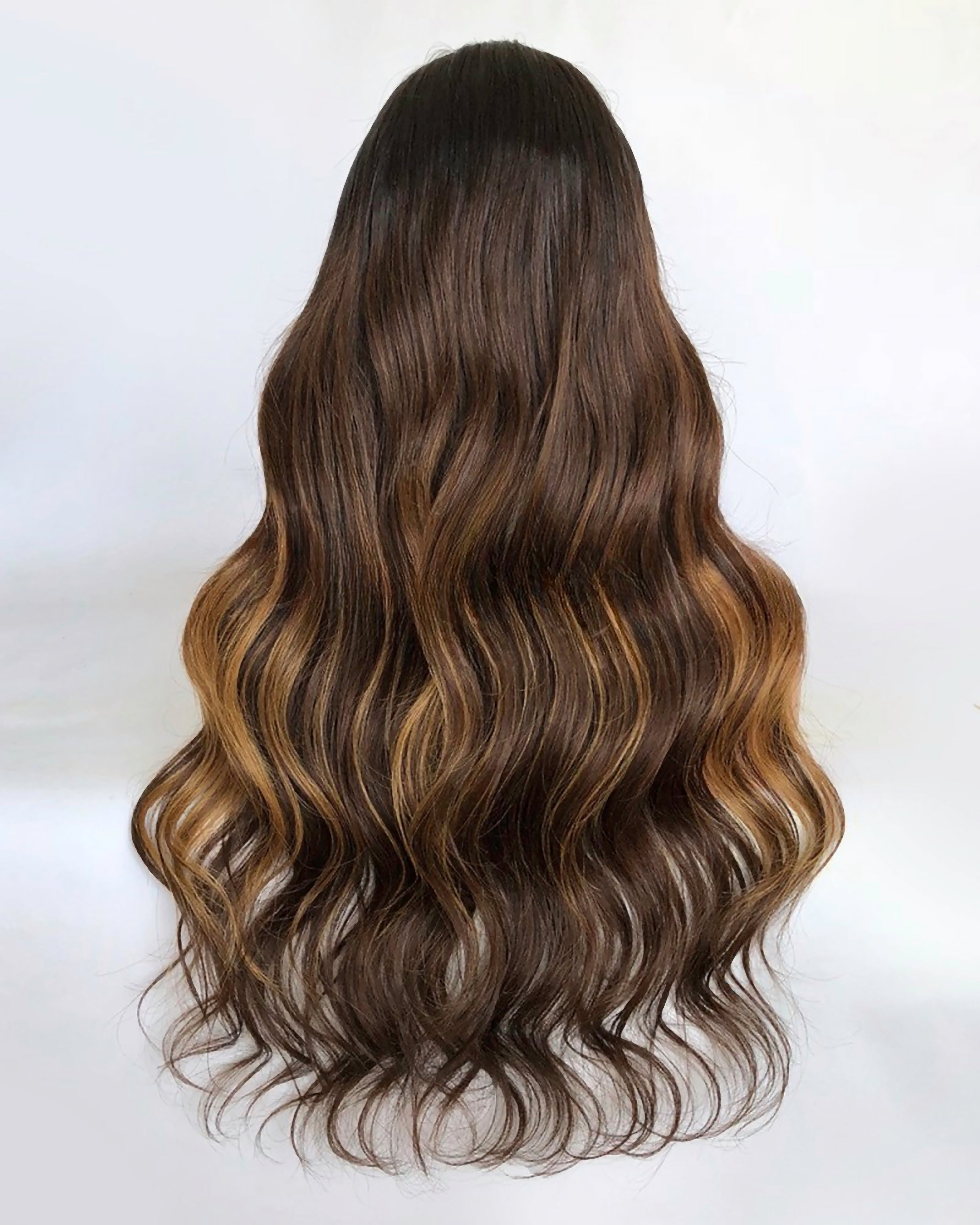 Lace Front Brazilian Brown, HL Wavy Human Hair Wigs