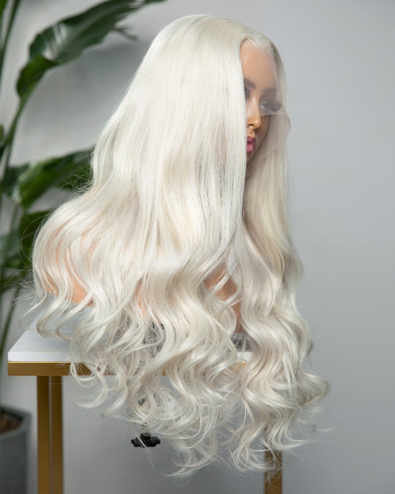 Stock 13 x 6 Parrucche per capelli umani lisci/ondulati brasiliani # 60 anteriori in pizzo 24" 180% densità