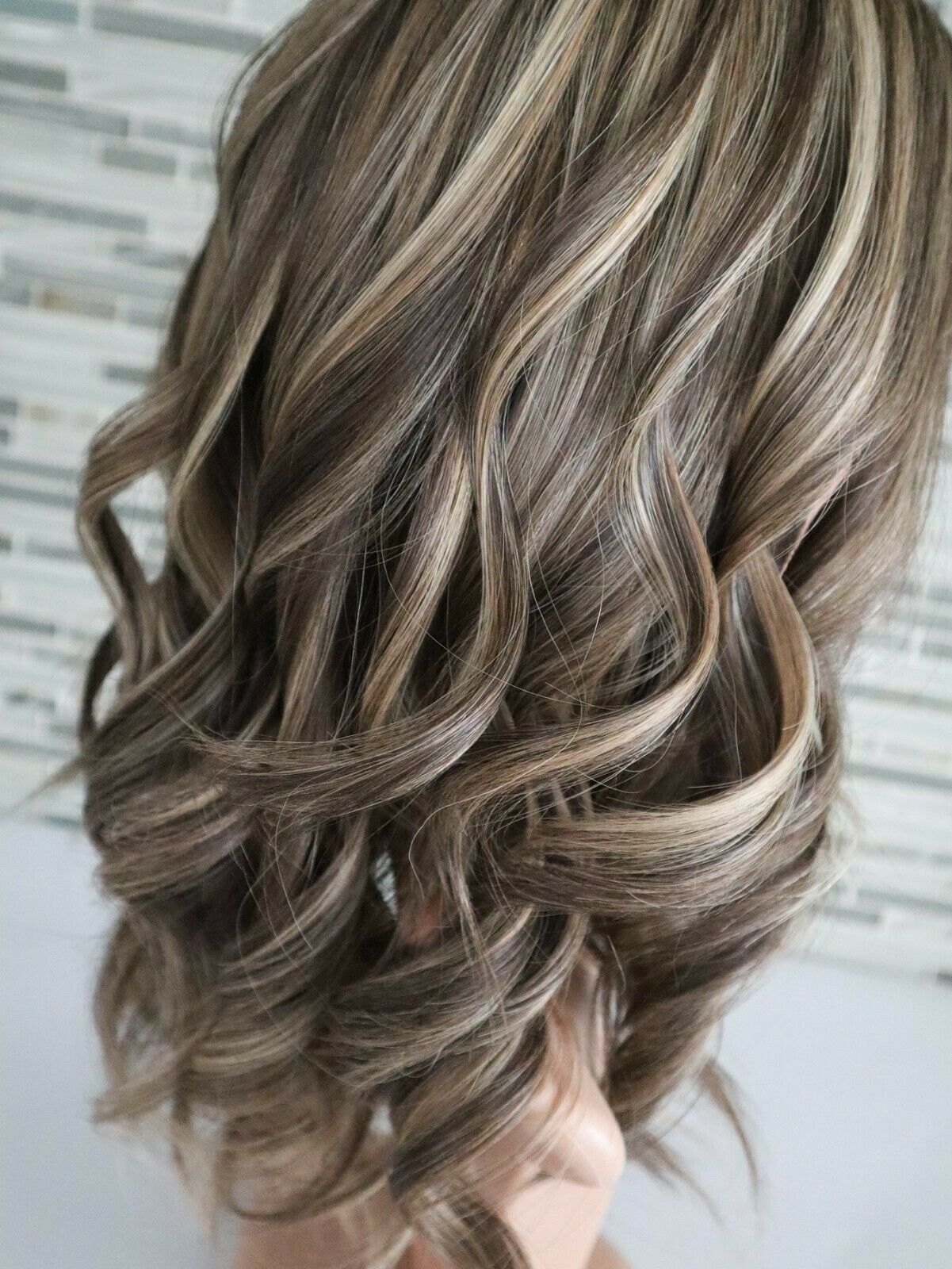 Custom European Ash Brown Ombre with HL Human Hair Silk Topper