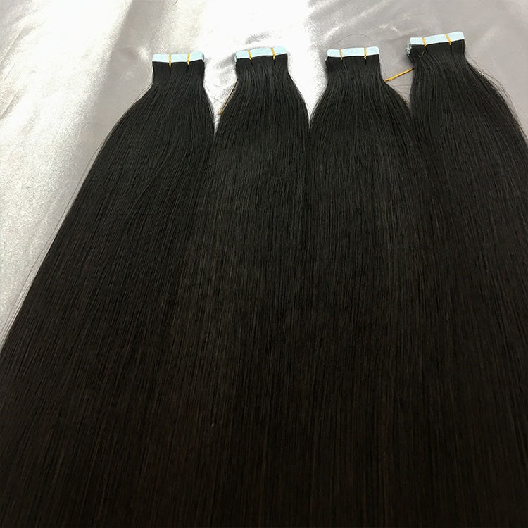 Custom Vietnamese Natural Color Double Drawn Tape-In Human Hair Extensions