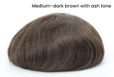 Men's Natural Color Frontal Hairpiece with Super Thin Skin Base