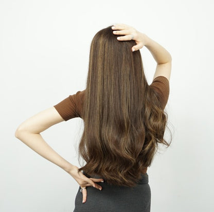 Estoque Europeu #2 Natural Liso, Cabelo Humano de Camada Leve Perucas Judaicas 21" e 24" 130% Densidade