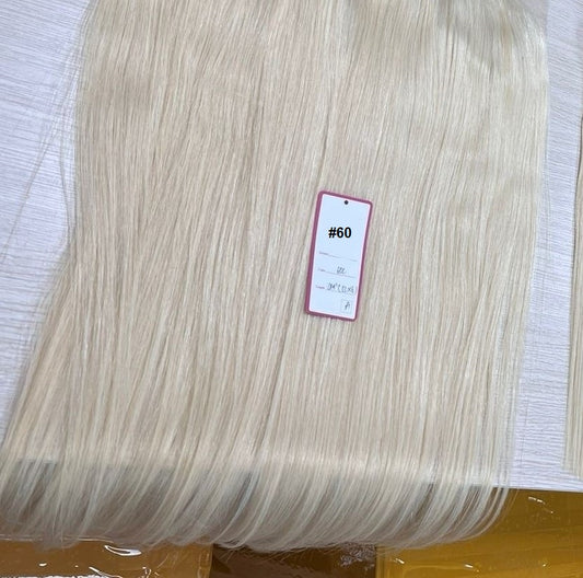 Custom European White Blonde Double Drawn Tape-In Human Hair Extensions