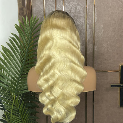 Lace Frontal Brazilian Blonde Ombre Body Wave Human Hair Wig