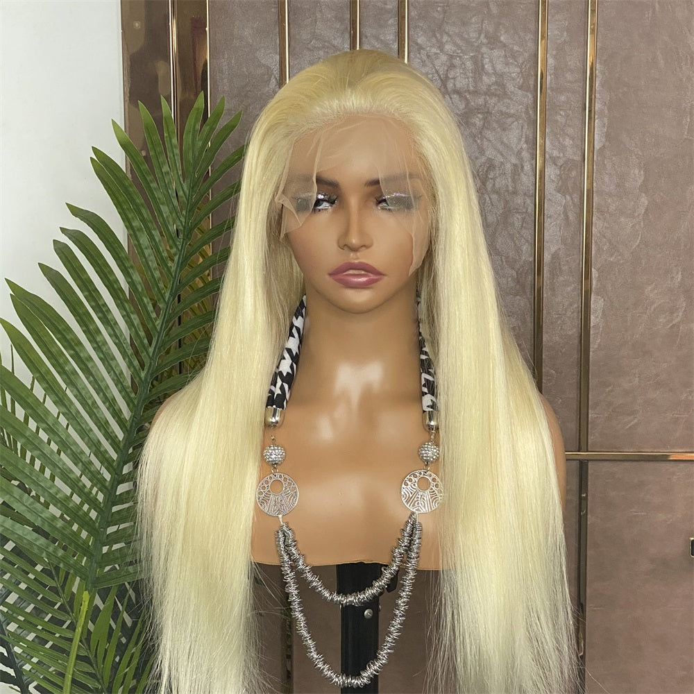 Lace Frontal Brazilian Blonde Straight Human Hair Wig