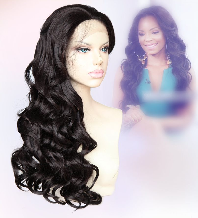 Stock 13 x 6 Lace Frontal Brazilian Natural Black Body Wave Pelucas de cabello humano 18 "y 22" 150-180% Densidad