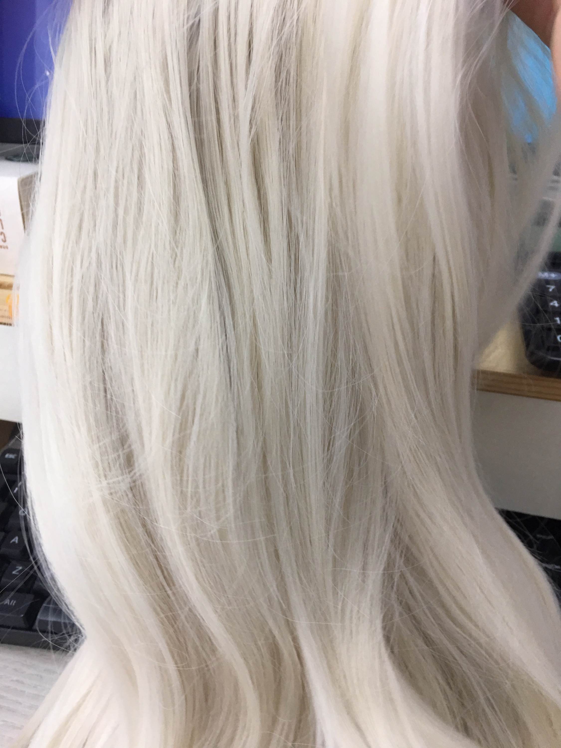 Lace Front Celebrity Synthetic Ash Blonde Loose Wave Heat Resistant Wig