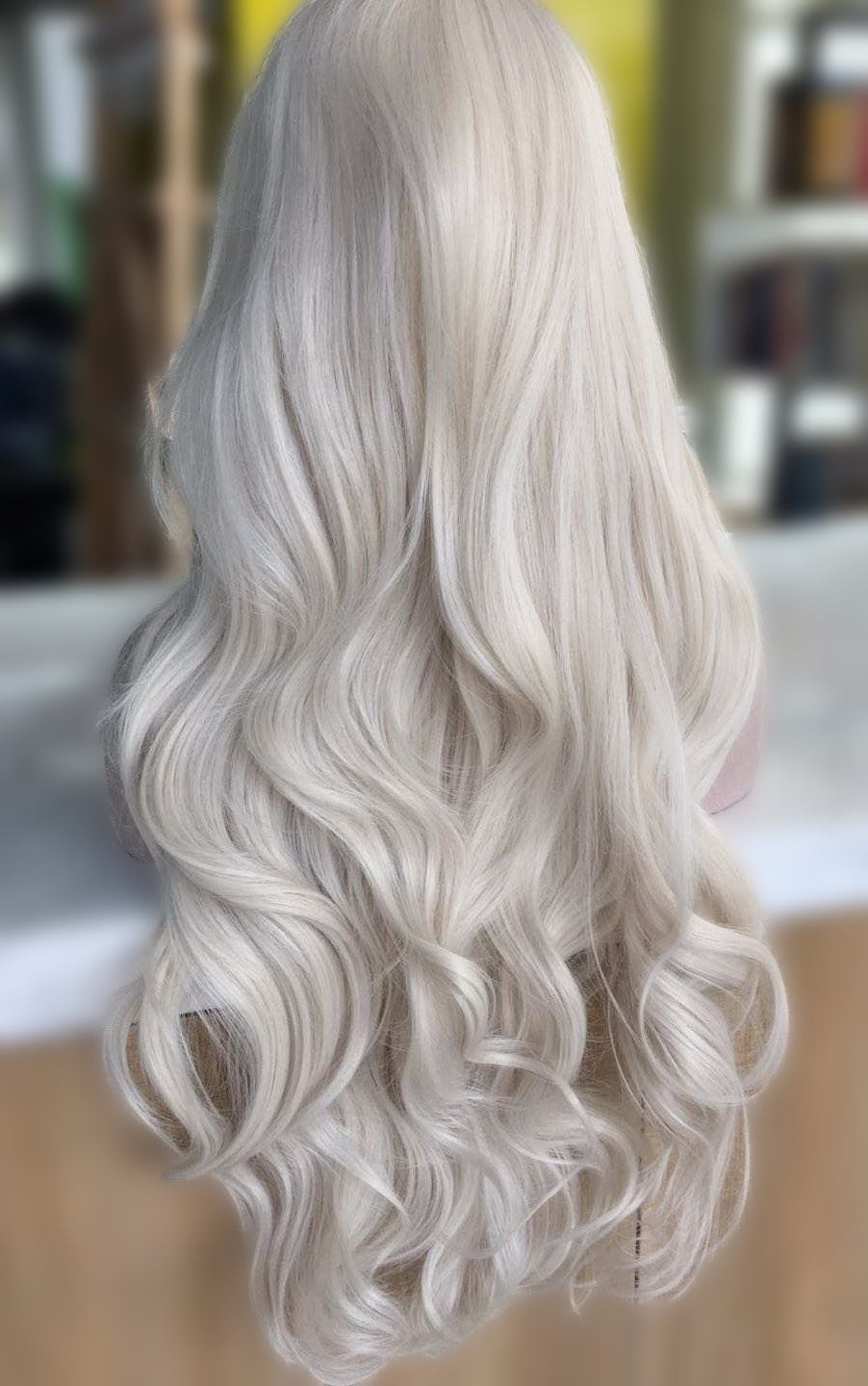 Lace Front Celebrity Synthetic Ash Blonde Loose Wave Heat Resistant Wig