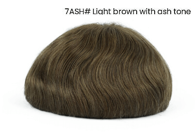 Men's Natural Color Frontal Hairpiece with Super Thin Skin Base