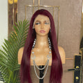 Lace Frontal Brazilian Wine Straight Human Hair Wig