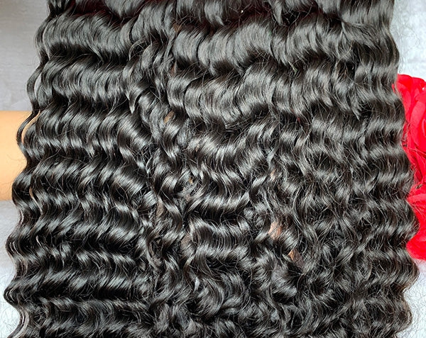 Stock Burmese Raw Natural Black Burmese Curl Human Hair Bundles