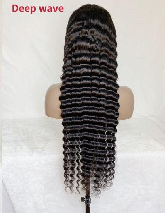 Stock Full Lace Brazilian Black Human Hair Wigs 10-18 inches