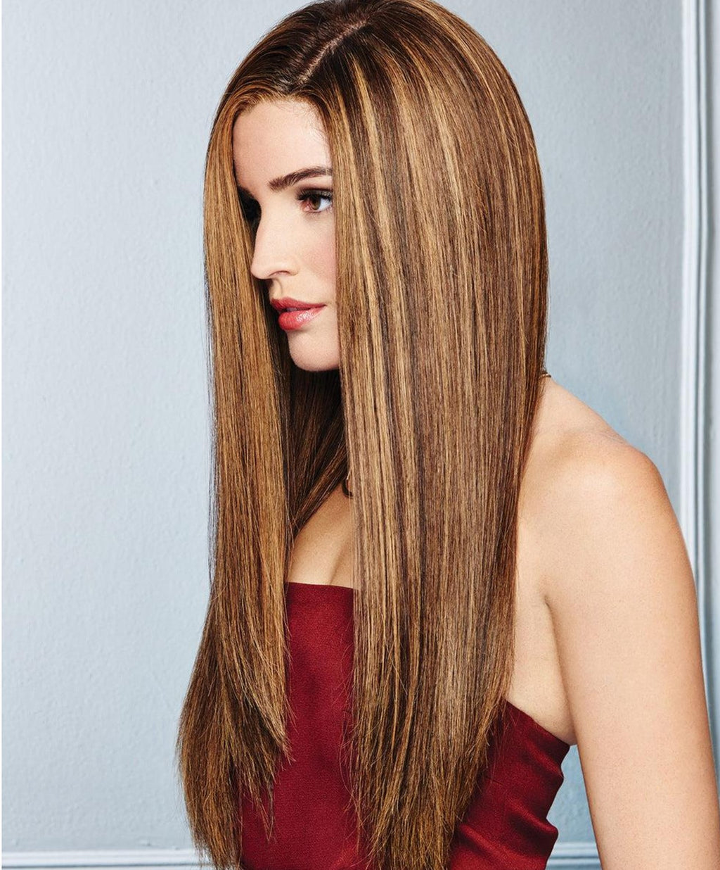 Custom Lace Front Mono Top European Brown Blend with HL Straight Human Hair Wig