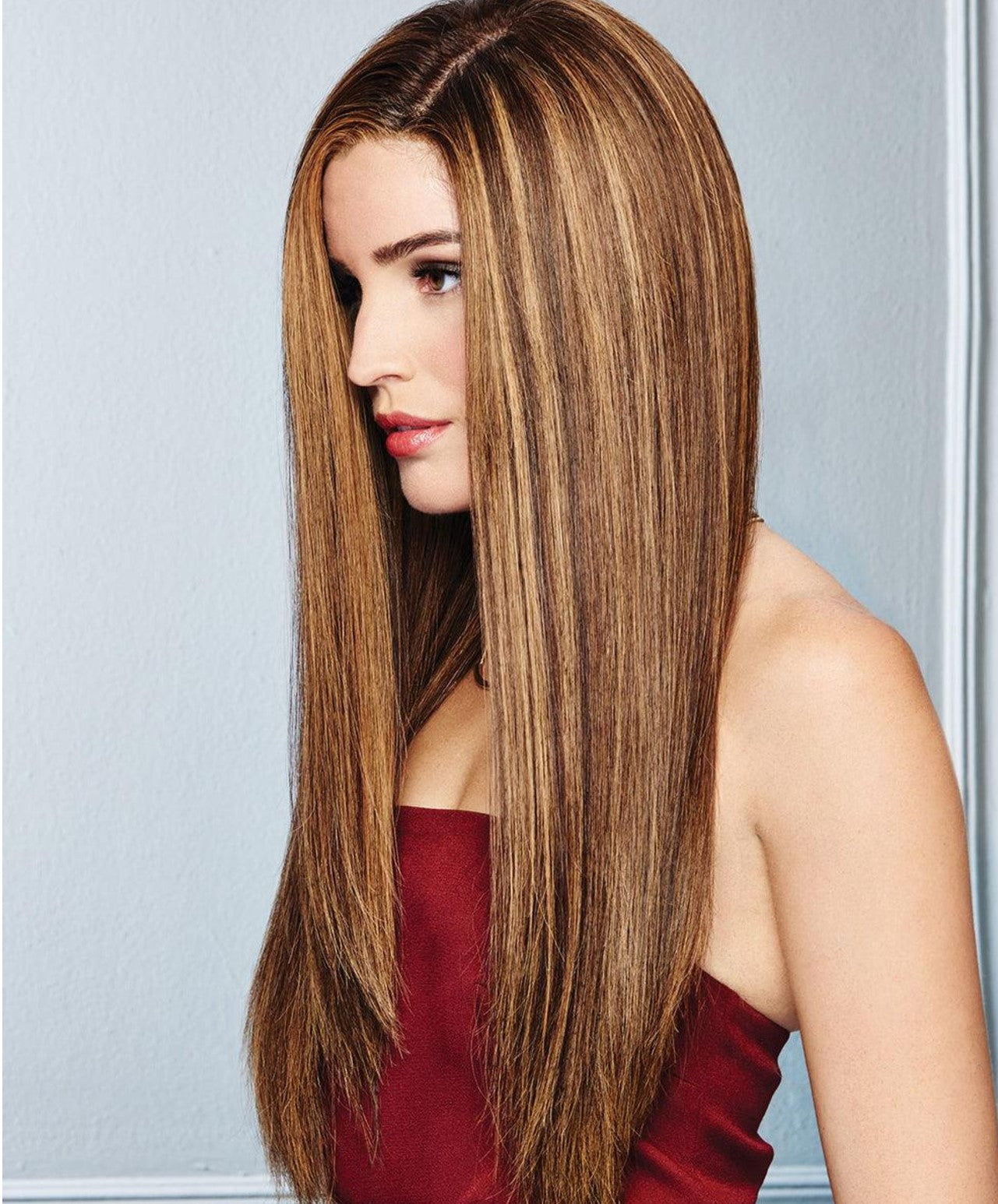 Custom Lace Front Mono Top European Brown Blend with HL Straight Human Hair Wig