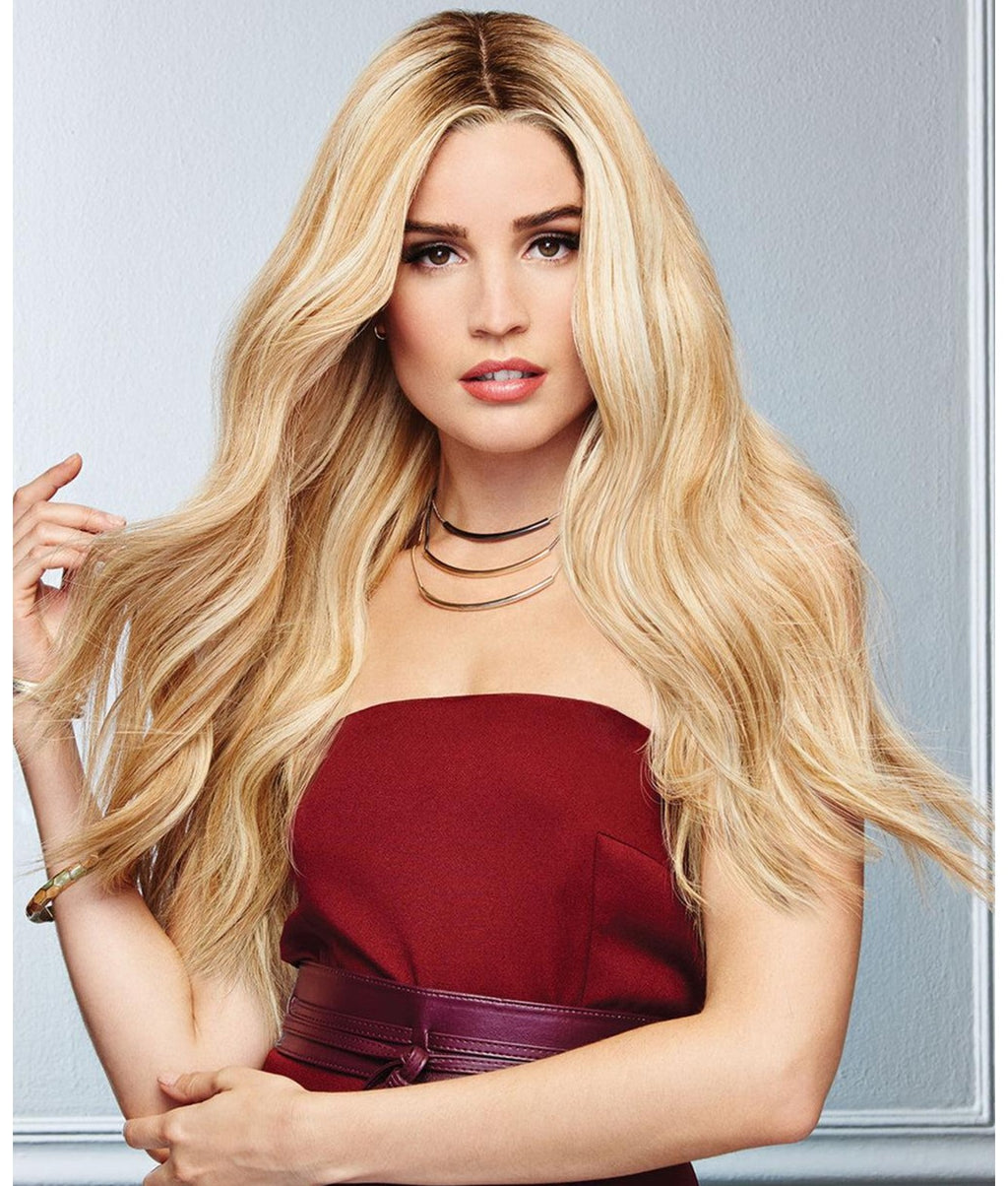 Custom Lace Front Mono Top European Blonde Blend Ombre with HL Straight Human Hair Wig