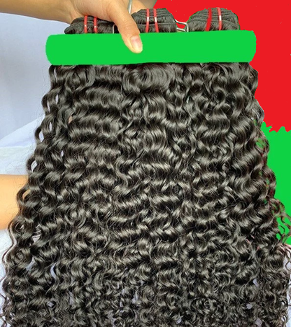 Stock 5x5 Natural Color Exotic Wave Human Hair Closures 130% Density with 3 bundles