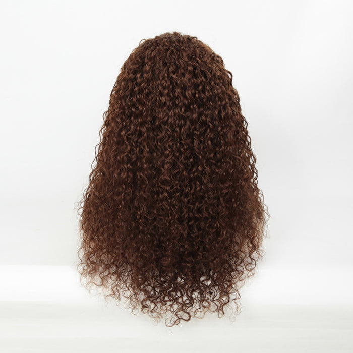 מלאי ללא דבק ברזילאי #3 פאת שיער אדם ישר 18 אינץ' משי טופ 4.5 אינץ' x 4.5 אינץ' 130% צפיפות