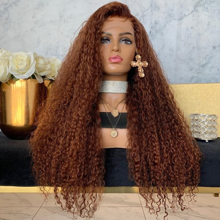 Custom Glueless HD Lace European Chestnut Brown with HL Wavy Human Hair Wig