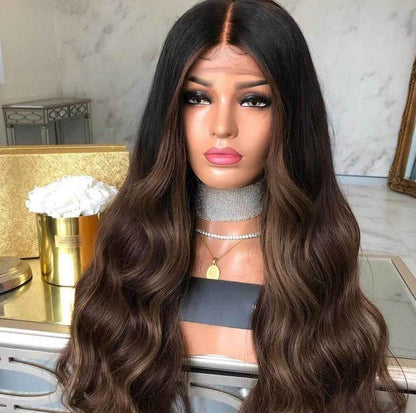 Custom Full Lace European Natural Color HL Double Drawn Human Hair Wig