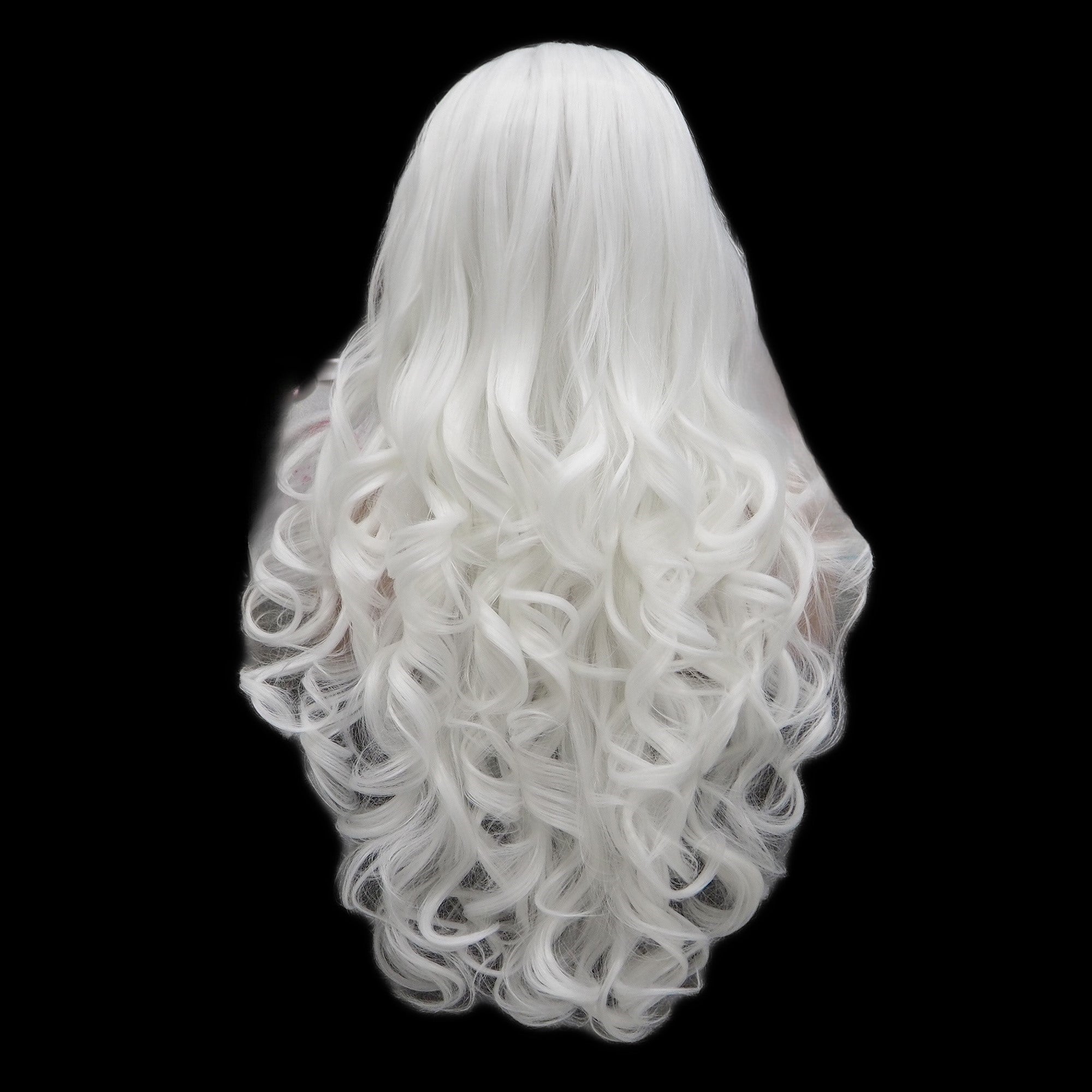 Lace Front Celebrity Synthetic White Heat Resistant Wavy/Straight Hair Wigs